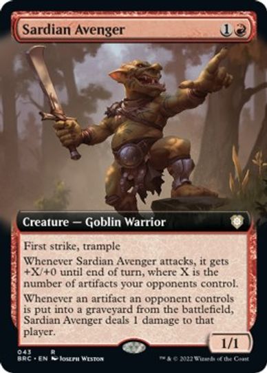 Sardian Avenger (Extended Art) (43) [Commander The Brothers War]