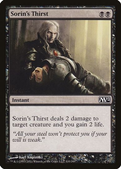 Sorin's Thirst (110) [Magic 2012 (M12)]