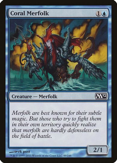 Coral Merfolk (49) [Magic 2012 (M12)]