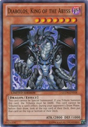 Diabolos, King of the Abyss (GLD4-EN018) [Gold Series 4: Pyramids Edition]