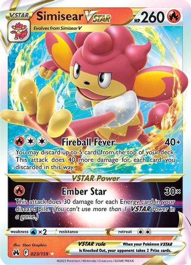Simisear VSTAR (023/159) [Crown Zenith]