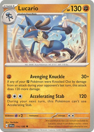 Lucario (114/198) [SV01: Scarlet & Violet Base Set]