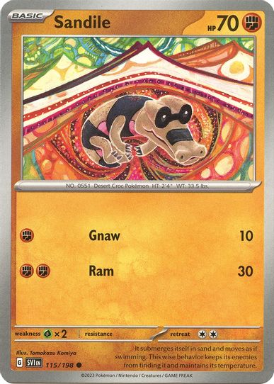 Sandile (115/198) [SV01: Scarlet & Violet Base Set]