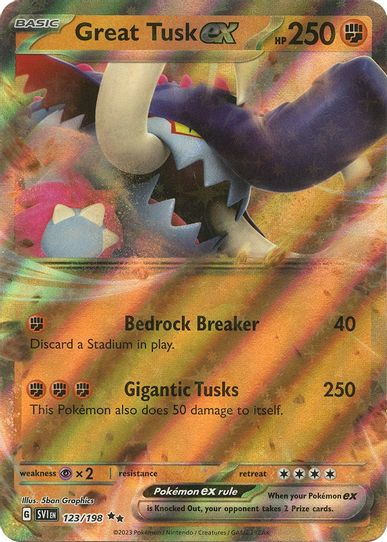 Great Tusk ex (123/198) [SV01: Scarlet & Violet Base Set]