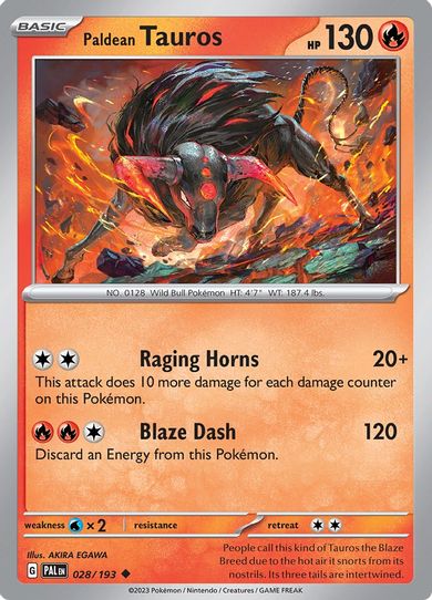 Paldean Tauros (028/193) [SV02: Paldea Evolved]