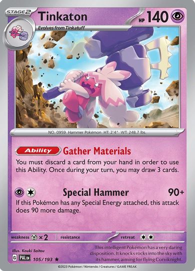 Tinkaton (105/193) [SV02: Paldea Evolved]