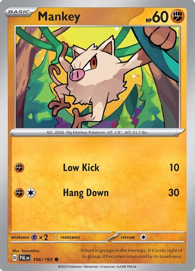 Mankey (106/193) [SV02: Paldea Evolved]