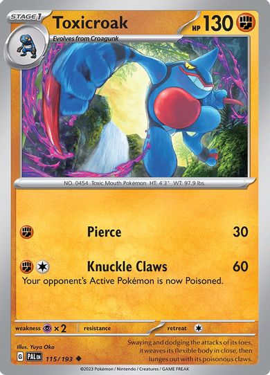 Toxicroak (115/193) [SV02: Paldea Evolved]