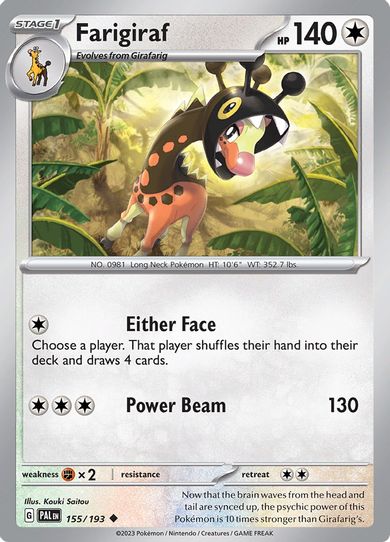 Farigiraf (155/193) [SV02: Paldea Evolved]