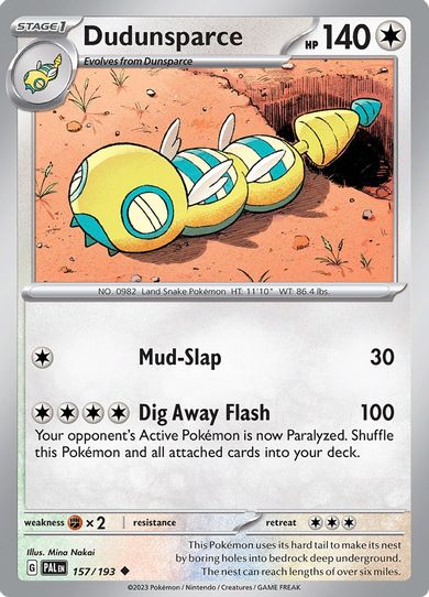 Dudunsparce (157/193) [SV02: Paldea Evolved]