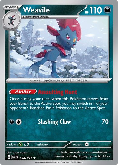 Weavile (134/193) [SV02: Paldea Evolved]