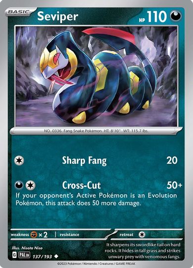 Seviper (137/193) [SV02: Paldea Evolved]