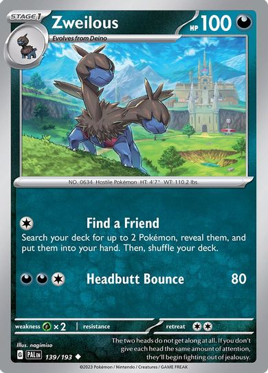 Zweilous (139/193) [SV02: Paldea Evolved]