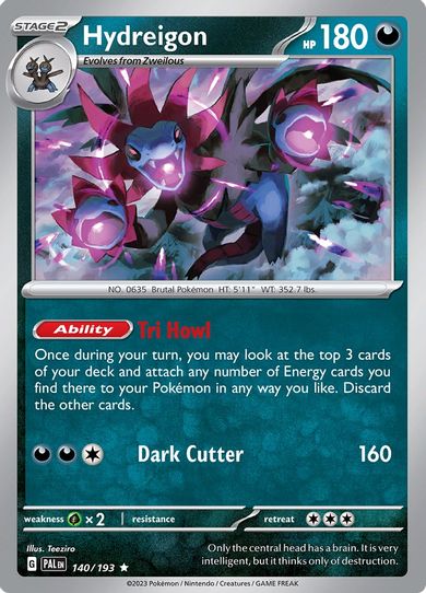 Hydreigon (140/193) [SV02: Paldea Evolved]