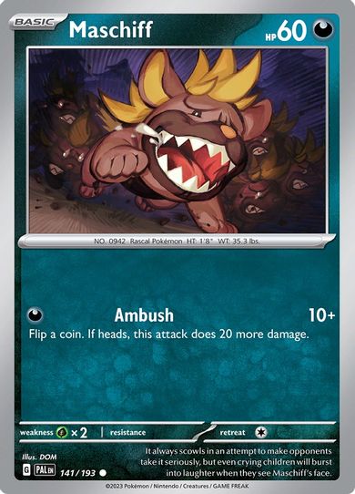Maschiff (141/193) [SV02: Paldea Evolved]