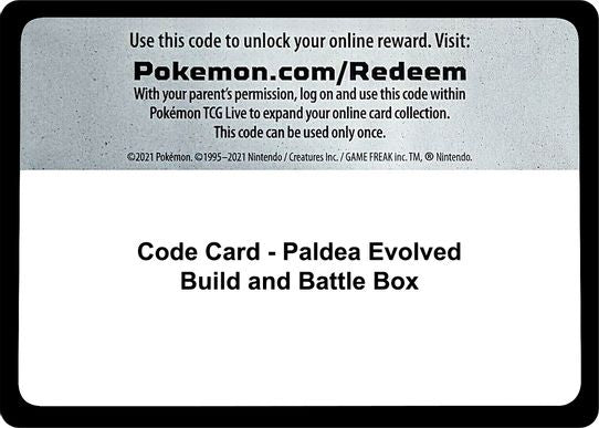Code Card Paldea Evolved Build and Battle Box [SV02: Paldea Evolved]