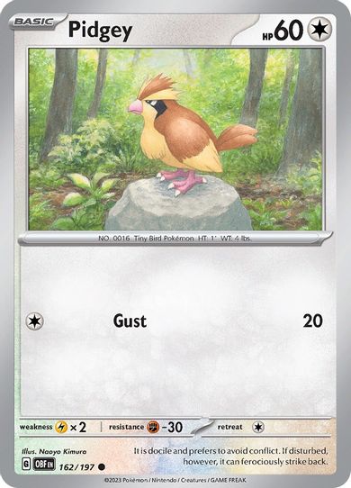 Pidgey (162/197) [SV03: Obsidian Flames]