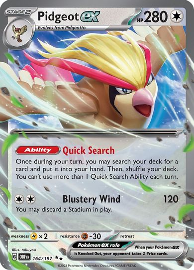 Pidgeot ex (164/197) [SV03: Obsidian Flames]