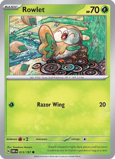 Rowlet (013/197) [SV03: Obsidian Flames]