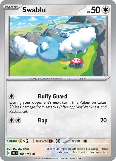Swablu (169/197) [SV03: Obsidian Flames]