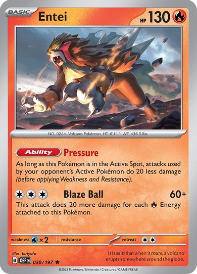 Entei (030/197) [SV03: Obsidian Flames]