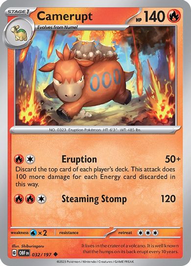Camerupt (032/197) [SV03: Obsidian Flames]