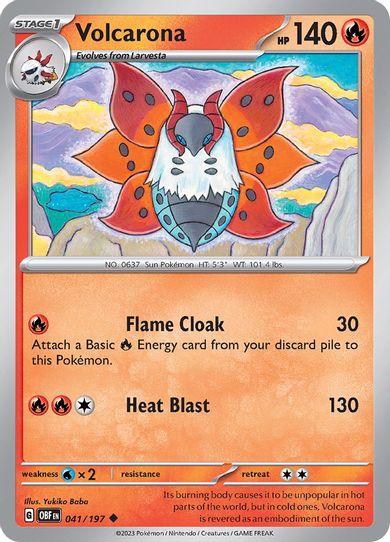 Volcarona (041/197) [SV03: Obsidian Flames]