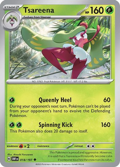 Tsareena (018/197) [SV03: Obsidian Flames]