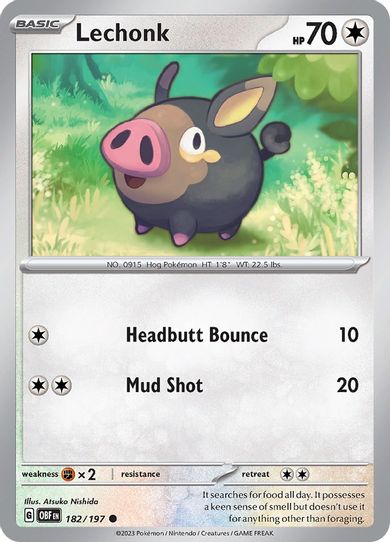 Lechonk (182/197) [SV03: Obsidian Flames]