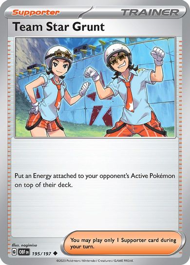 Team Star Grunt (195/197) [SV03: Obsidian Flames]