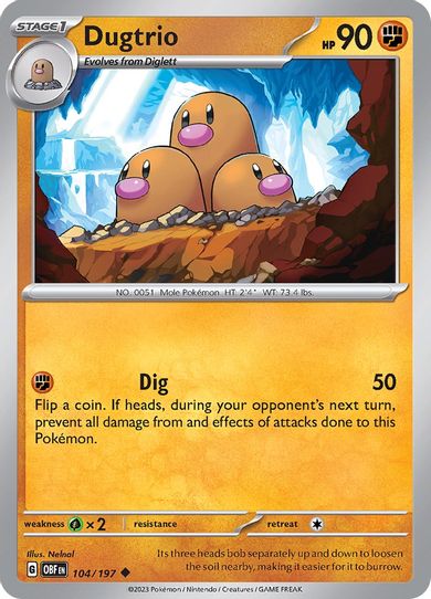 Dugtrio (104/197) [SV03: Obsidian Flames]