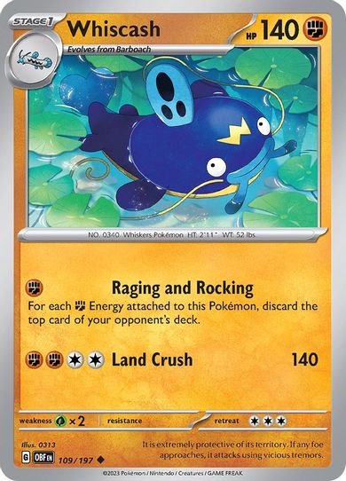 Whiscash (109/197) [SV03: Obsidian Flames]