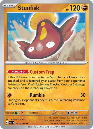 Stunfisk (112/197) [SV03: Obsidian Flames]