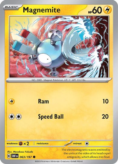 Magnemite (063/197) [SV03: Obsidian Flames]