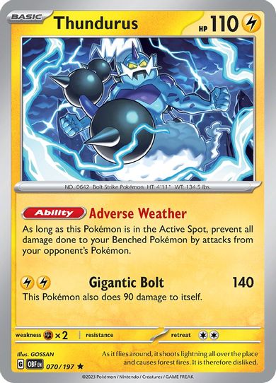 Thundurus (070/197) [SV03: Obsidian Flames]