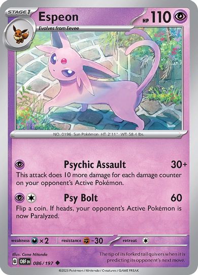 Espeon (086/197) [SV03: Obsidian Flames]