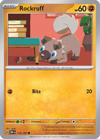 Rockruff (116/197) [SV03: Obsidian Flames]