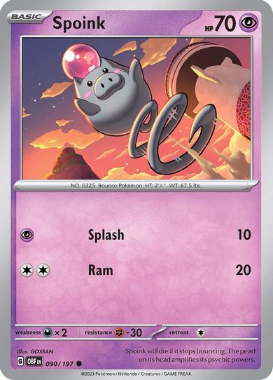 Spoink (090/197) [SV03: Obsidian Flames]
