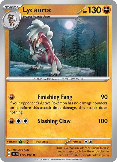Lycanroc (117/197) [SV03: Obsidian Flames]