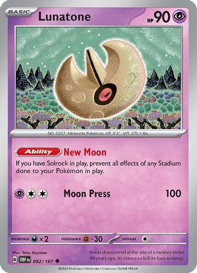Lunatone (092/197) [SV03: Obsidian Flames]