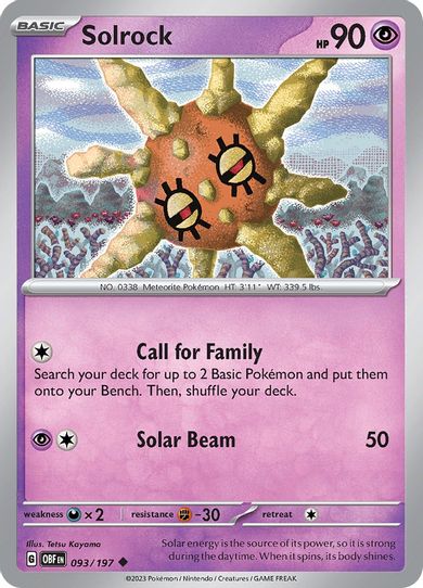 Solrock (093/197) [SV03: Obsidian Flames]