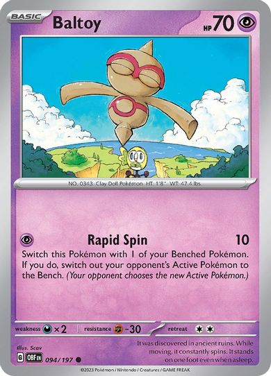 Baltoy (094/197) [SV03: Obsidian Flames]
