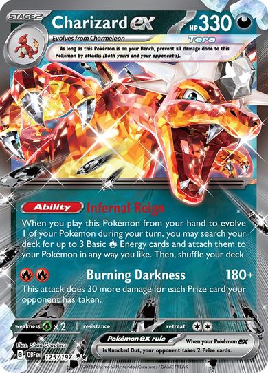 gigantamax charizard pokemon card VMAX Promo (SWSH261/107) swshp Bescards Artistry in Every Detail Charizard ex (125/197) [SV03: Obsidian