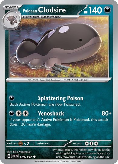 Paldean Clodsire (129/197) [SV03: Obsidian Flames]