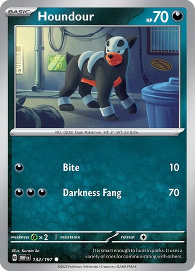 Houndour (132/197) [SV03: Obsidian Flames]