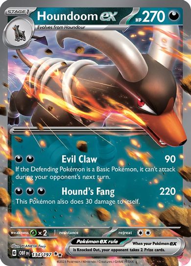 Houndoom ex (134/197) [SV03: Obsidian Flames]