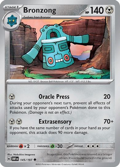 Bronzong (145/197) [SV03: Obsidian Flames]