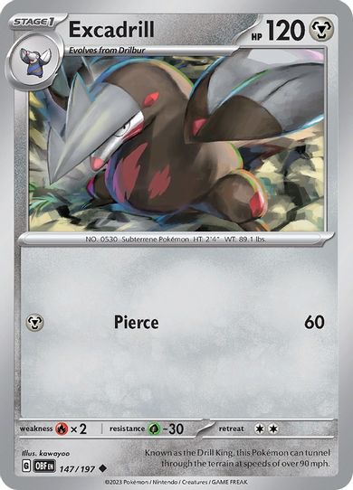 Excadrill (147/197) [SV03: Obsidian Flames]