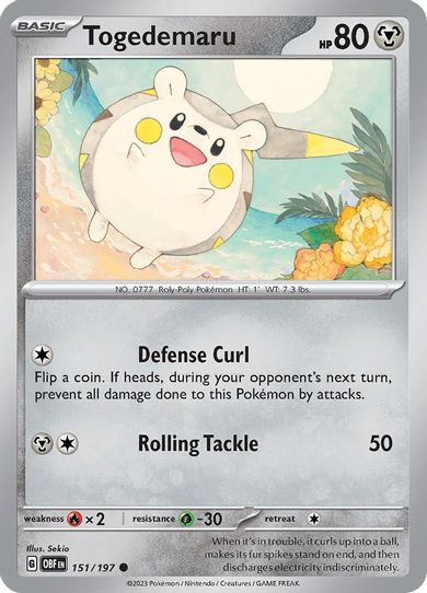 Togedemaru (151/197) [SV03: Obsidian Flames]