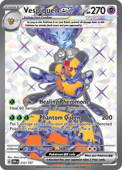 Vespiquen ex (212/197) [SV03: Obsidian Flames]